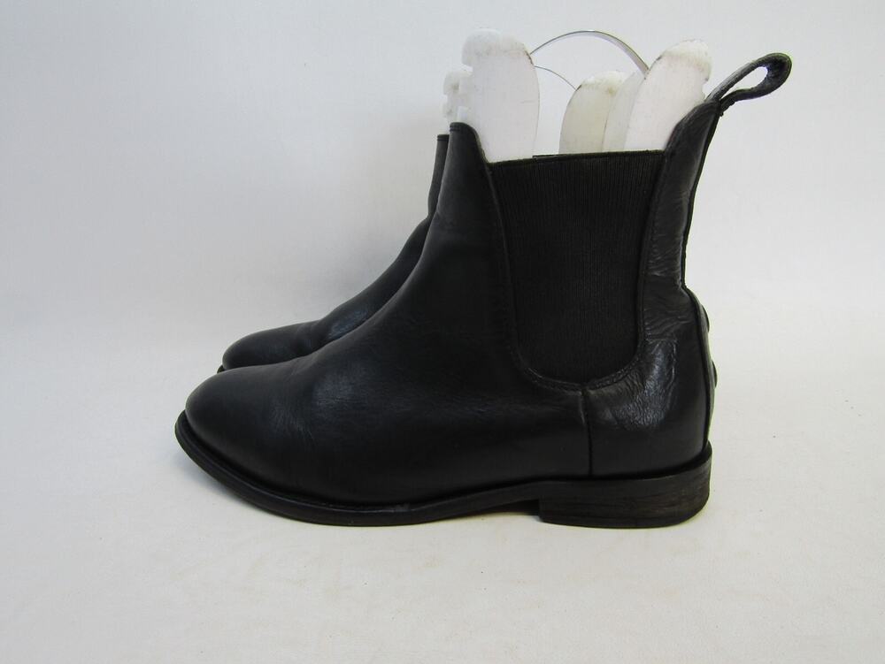 Free People Womens Size 7 M Black Leather Chelsea Ankle Boots Booties